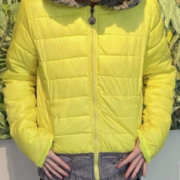 Hooded Yellow Bomber Jacket - Picture 9 of 9